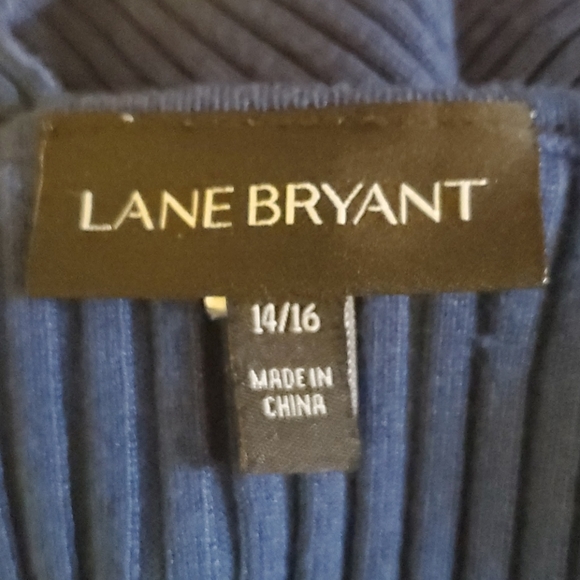 Lane Bryant Ribbed Keyhole 3/4 Sleeve Sweater SZ 14/16 - Picture 4 of 7